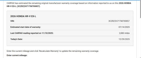 2026 Honda HR-V EX-L