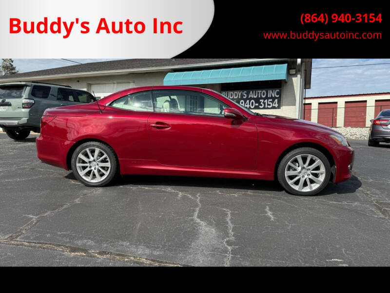 2010 Lexus IS 250C for sale at Buddy's Auto Inc 1 in Pendleton SC