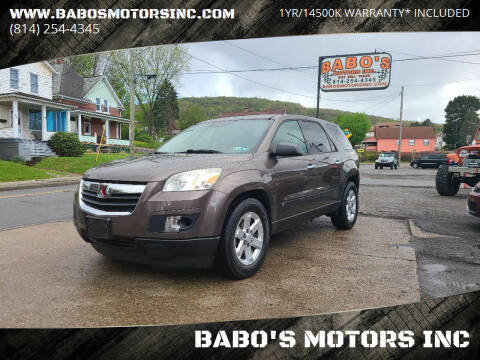2008 Saturn Outlook for sale at BABO'S MOTORS INC in Johnstown PA