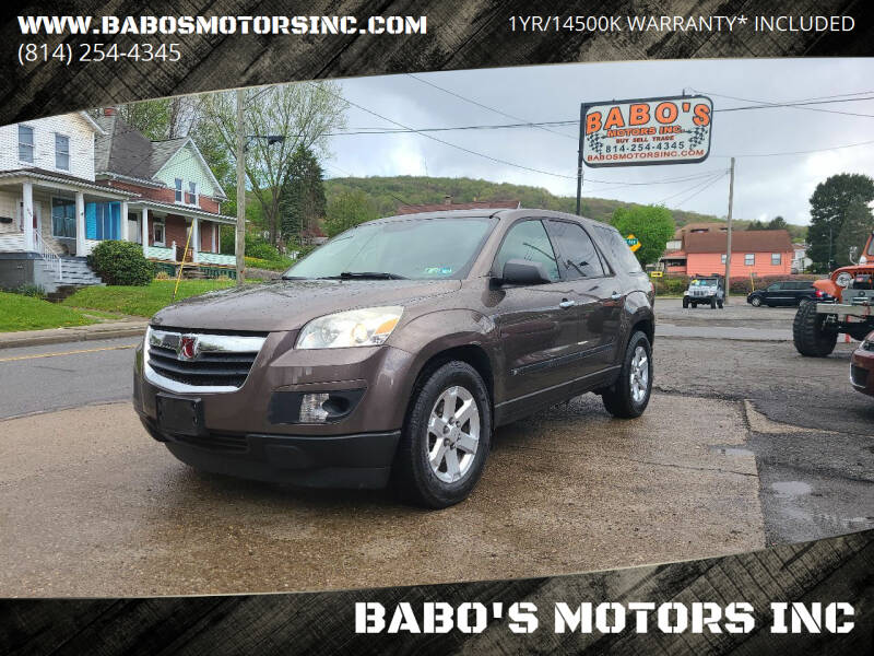 2008 Saturn Outlook for sale at BABO'S MOTORS INC in Johnstown PA