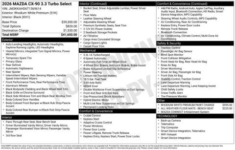 2026 Mazda CX-90 3.3 Turbo Select