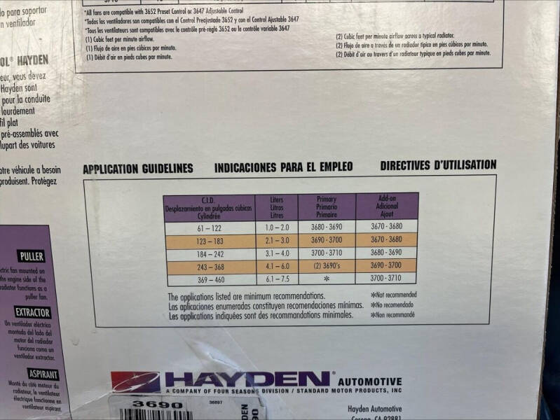 RAPID ENGINE COOLING FAN RAPID ENGINE COOLING FAN