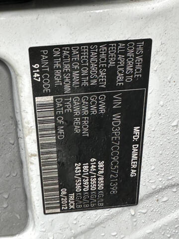 2012 Mercedes-Benz Sprinter 2500