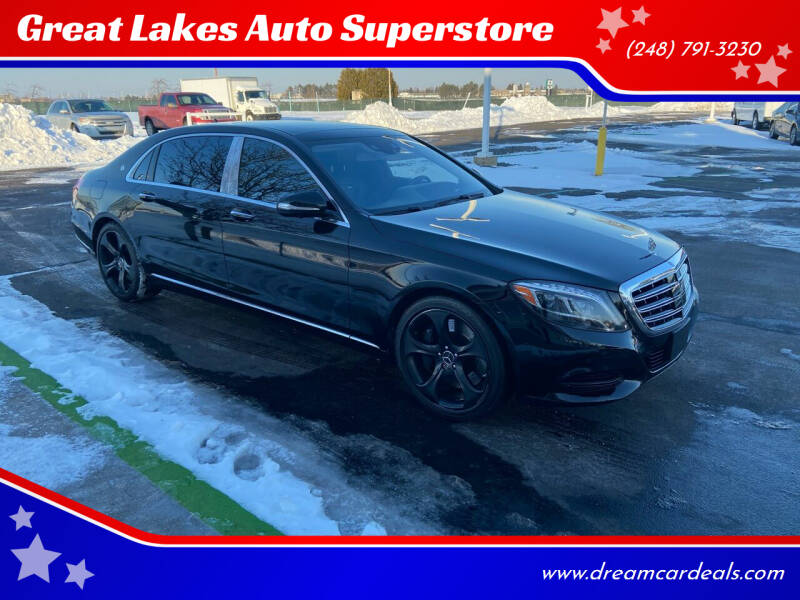 2016 Mercedes-Benz S-Class for sale at Great Lakes Auto Superstore in Waterford Township MI