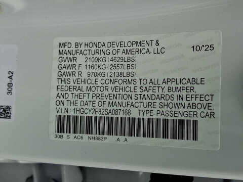 2025 Honda Accord Hybrid Touring