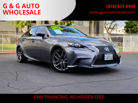 2015 Lexus IS 250 for sale at G & G AUTO WHOLESALE in North Hollywood CA