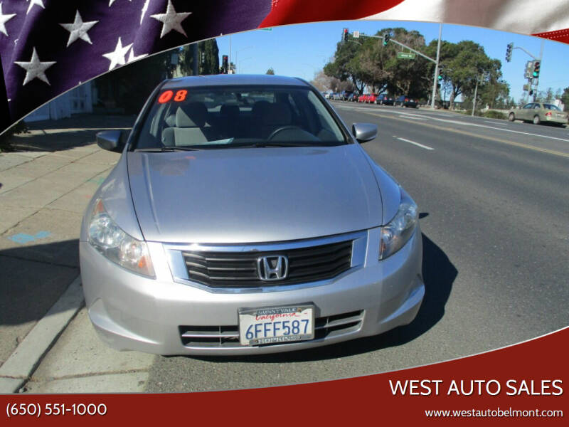 2008 Honda Accord for sale at West Auto Sales in Belmont CA