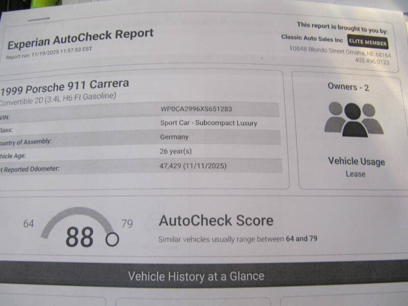1999 Porsche 911 Carrera