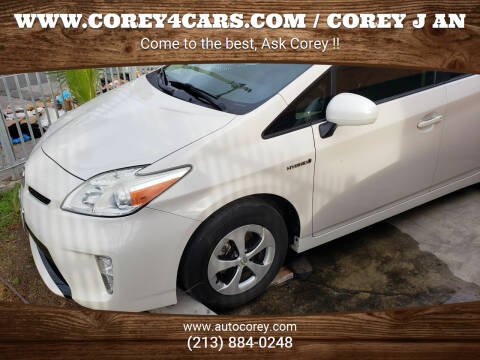 2012 Toyota Prius for sale at WWW.COREY4CARS.COM / COREY J AN in Los Angeles CA