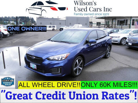 2017 Subaru Impreza for sale at Wilson's Used Cars Inc in Eugene OR