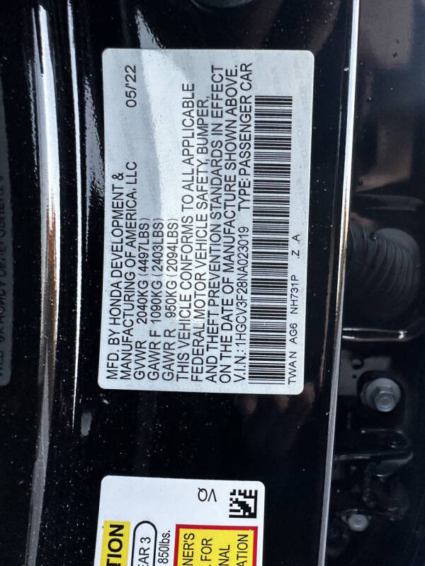 2022 Honda Accord Hybrid Sport