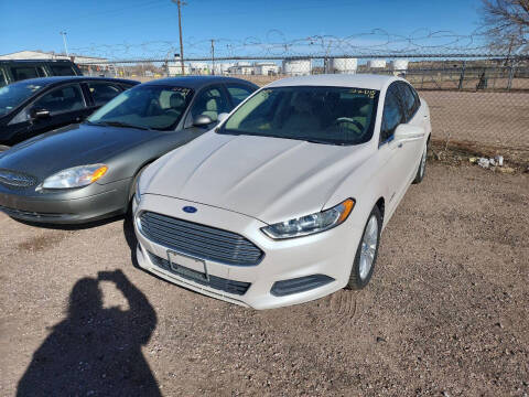 2013 Ford Fusion Hybrid for sale at PYRAMID MOTORS - Fountain Lot in Fountain CO