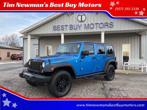 2016 Jeep Wrangler Unlimited for sale at Tim Newman's Best Buy Motors in Hillsboro OH