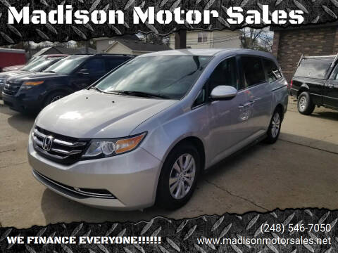 2015 Honda Odyssey for sale at Madison Motor Sales in Madison Heights MI