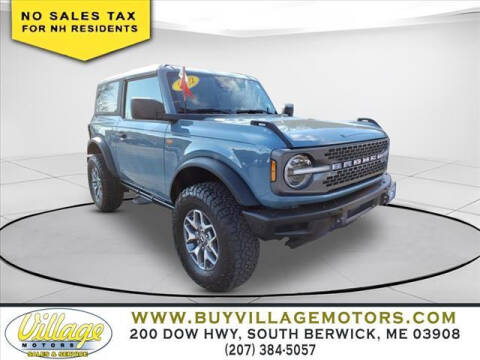 2022 Ford Bronco for sale at VILLAGE MOTORS in South Berwick ME