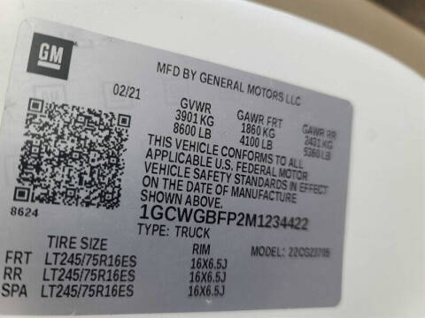 2021 Chevrolet Express 2500