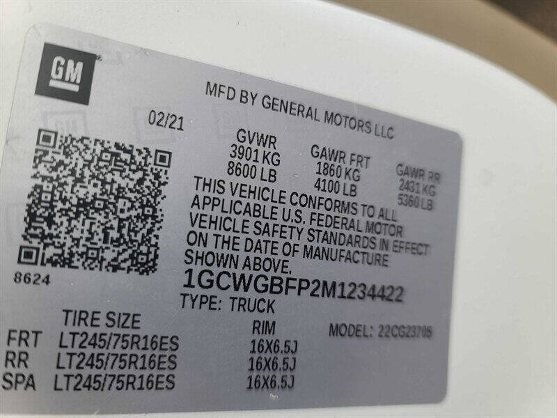 2021 Chevrolet Express 2500