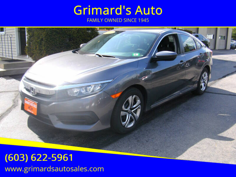 2017 Honda Civic for sale at Grimard's Auto in Hooksett NH