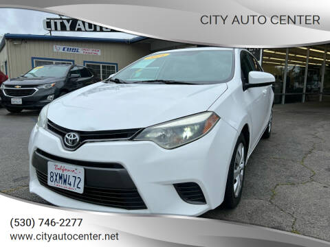 2016 Toyota Corolla for sale at City Auto Center in Davis CA