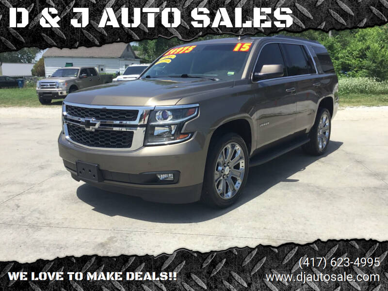 2015 Chevrolet Tahoe for sale at D & J AUTO SALES in Joplin MO