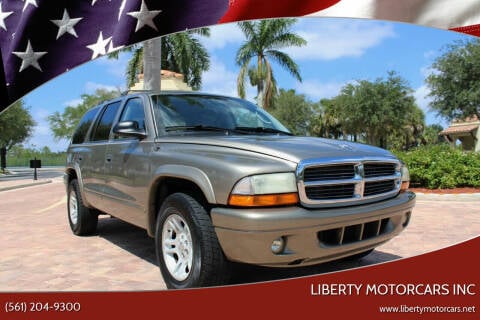 2003 Dodge Durango for sale at LIBERTY MOTORCARS INC in Royal Palm Beach FL