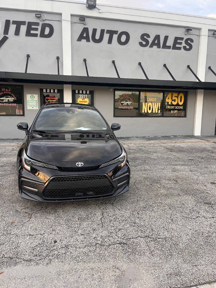 2020 Toyota Corolla for sale at M & J UNITED AUTO SALES in LAUDERDALE LAKES, FL