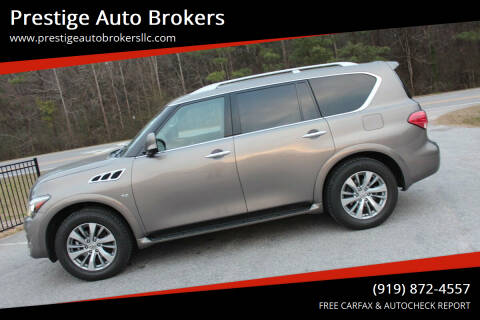 2015 Infiniti QX80 for sale at Prestige Auto Brokers in Raleigh NC