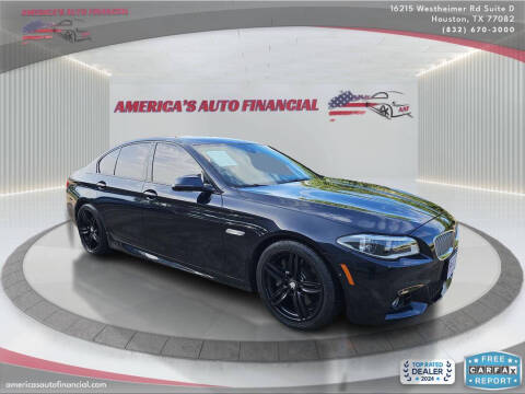 2016 BMW 5 Series for sale at America's Auto Financial in Houston TX