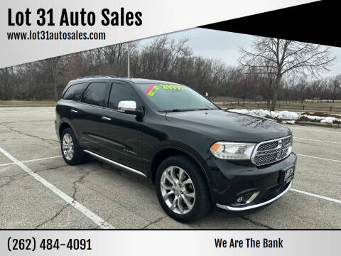 2016 Dodge Durango for sale at Lot 31 Auto Sales in Kenosha WI