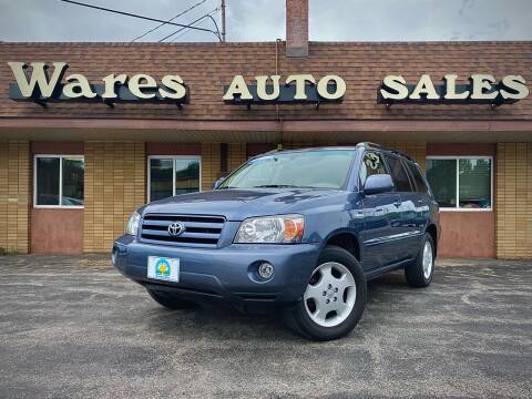 2004 Toyota Highlander for sale at Wares Auto Sales INC in Traverse City MI