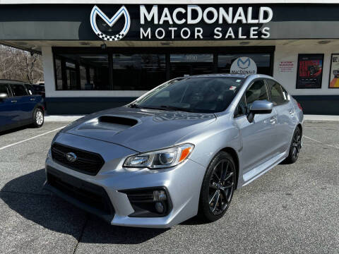 2018 Subaru WRX for sale at MacDonald Motor Sales in High Point NC