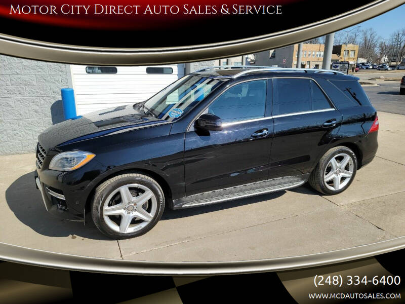 2015 Mercedes-Benz ML350 for sale at Motor City Direct Auto Sales & Service in Pontiac MI