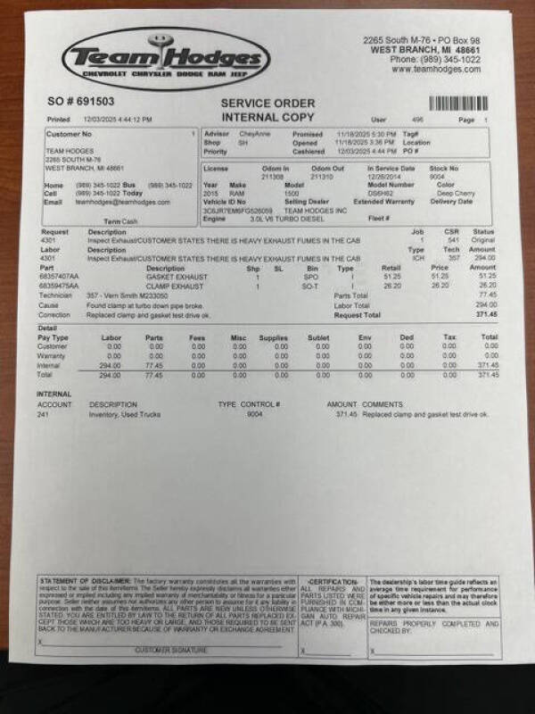 2015 RAM 1500 Big Horn