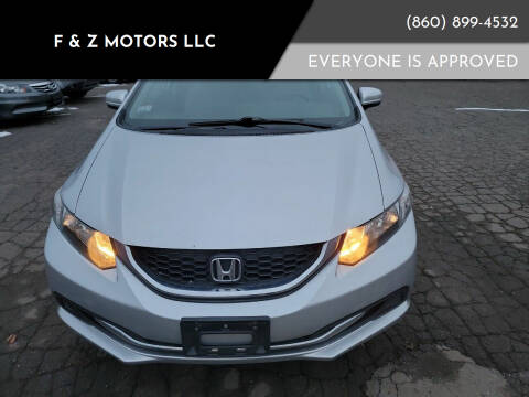 2014 Honda Civic for sale at F & Z MOTORS LLC in Vernon Rockville CT