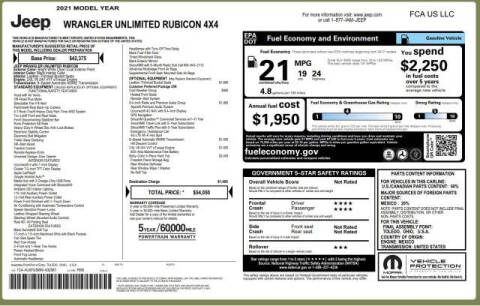 2021 Jeep Wrangler Unlimited Rubicon