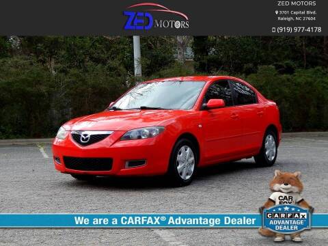 2008 Mazda MAZDA3 for sale at Zed Motors in Raleigh NC