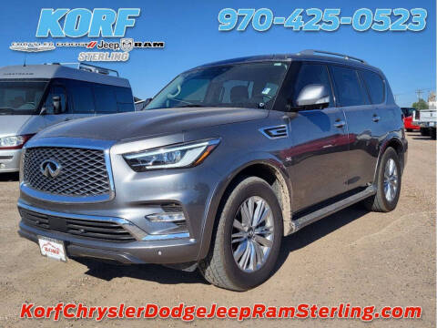 2019 Infiniti QX80 for sale at Tony Peckham @ Korf Motors in Sterling CO