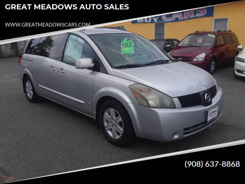 2004 Nissan Quest for sale at GREAT MEADOWS AUTO SALES in Great Meadows NJ