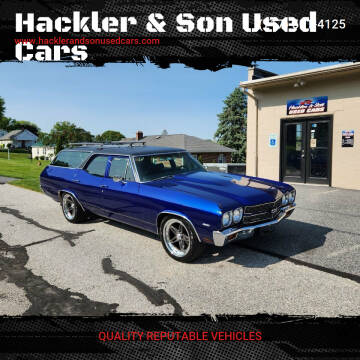 1970 Chevrolet Malibu for sale at Hackler & Son Used Cars in Red Lion PA