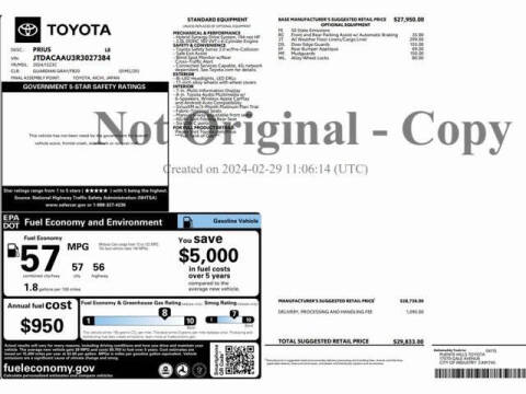 2024 Toyota Prius LE