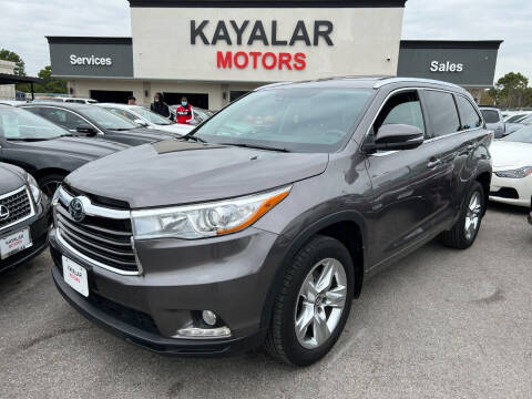 2016 Toyota Highlander for sale at KAYALAR MOTORS in Houston TX
