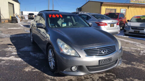 2010 Infiniti G37 Sedan for sale at BELOW BOOK AUTO SALES in Idaho Falls ID