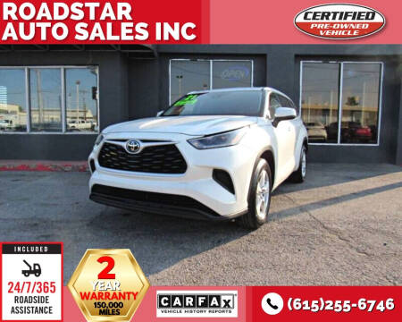 2021 Toyota Highlander for sale at Roadstar Auto Sales Inc in Nashville TN
