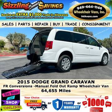 2015 Dodge Grand Caravan for sale at Wheelchair Vans Inc in Laguna Hills CA