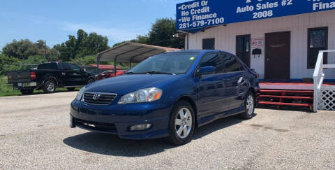 2008 Toyota Corolla for sale at P & A AUTO SALES in Houston TX