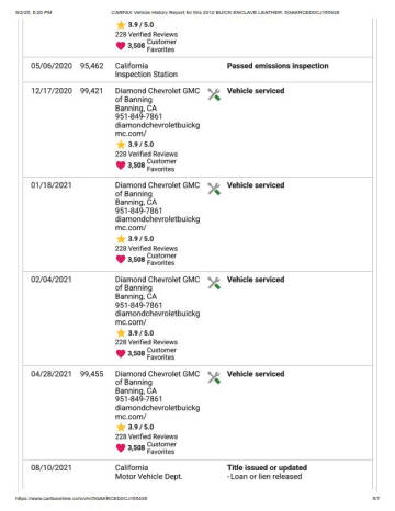 2012 Buick Enclave Leather