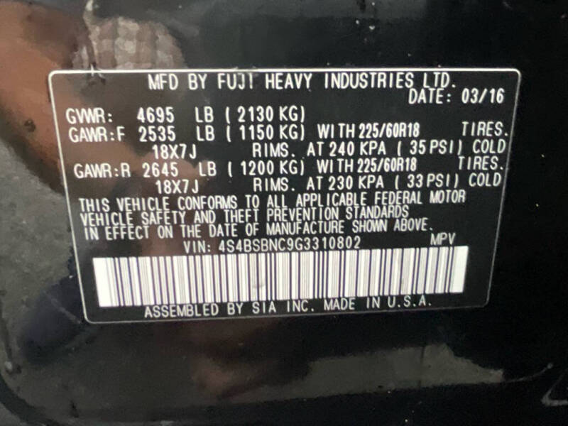 2016 Subaru Outback 2.5i Limited