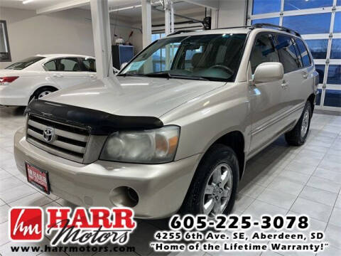 2005 Toyota Highlander for sale at Harr Motors Bargain Center in Aberdeen SD