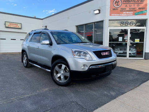 2010 GMC Acadia for sale at HIGHLINE AUTO LLC in Kenosha WI