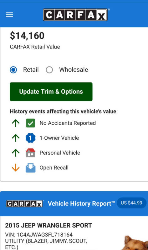 2015 Jeep Wrangler Sport